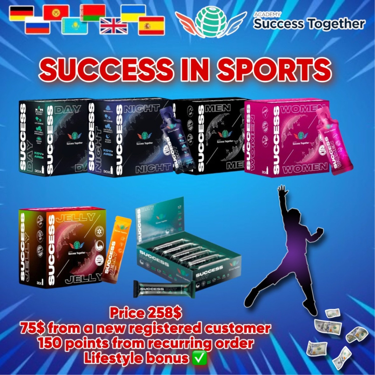 Success day + night + men + women + jelly + bar