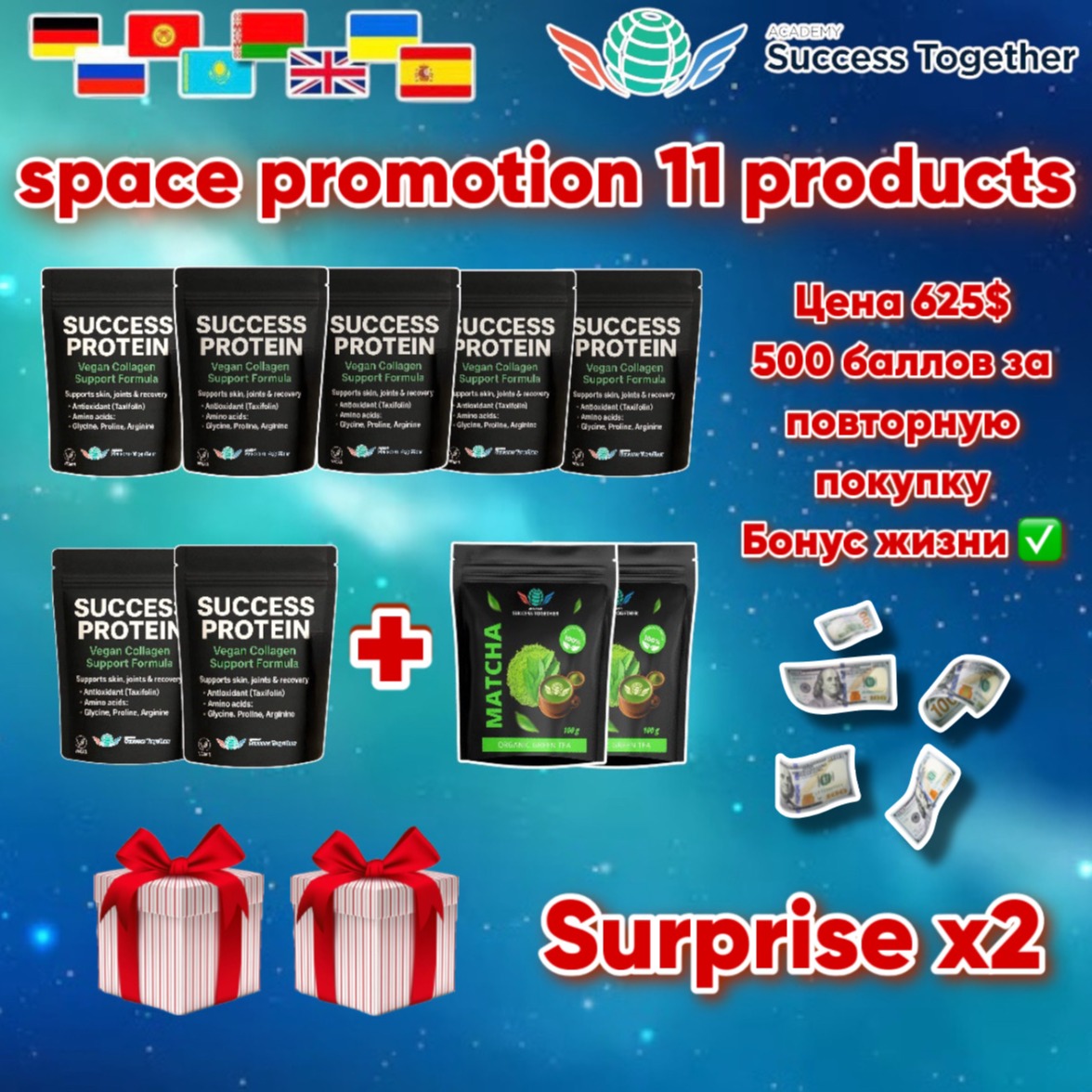 7 Success Protein + 2 Matcha Tea + 2 surprises