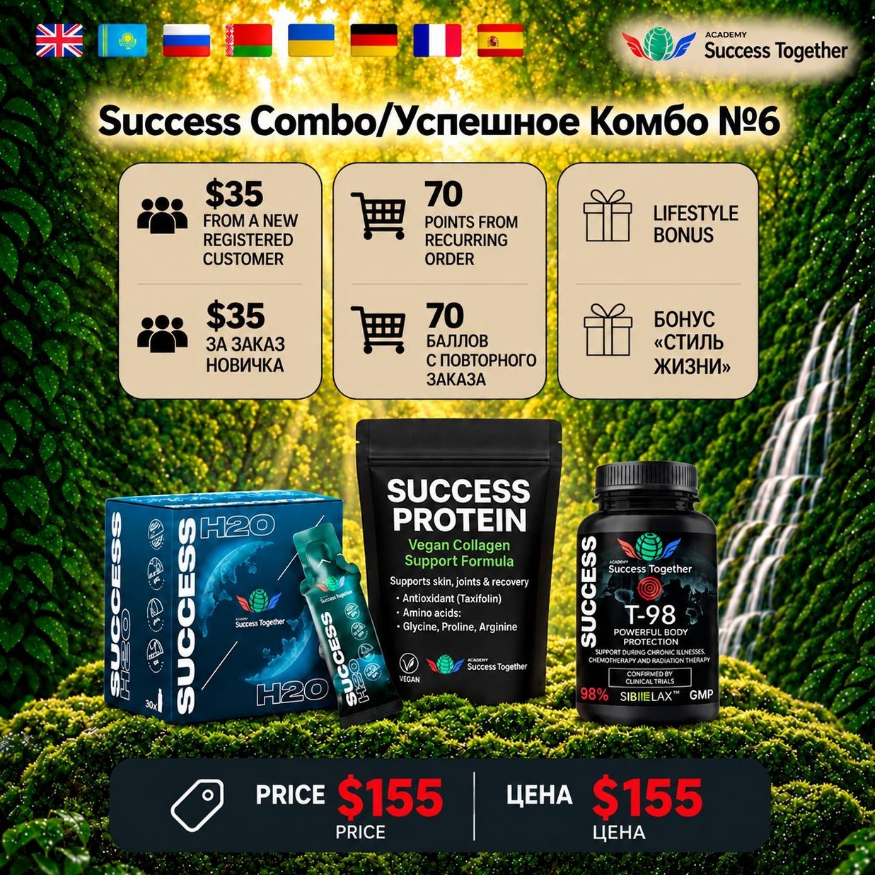 H2O + Success Protein + T98