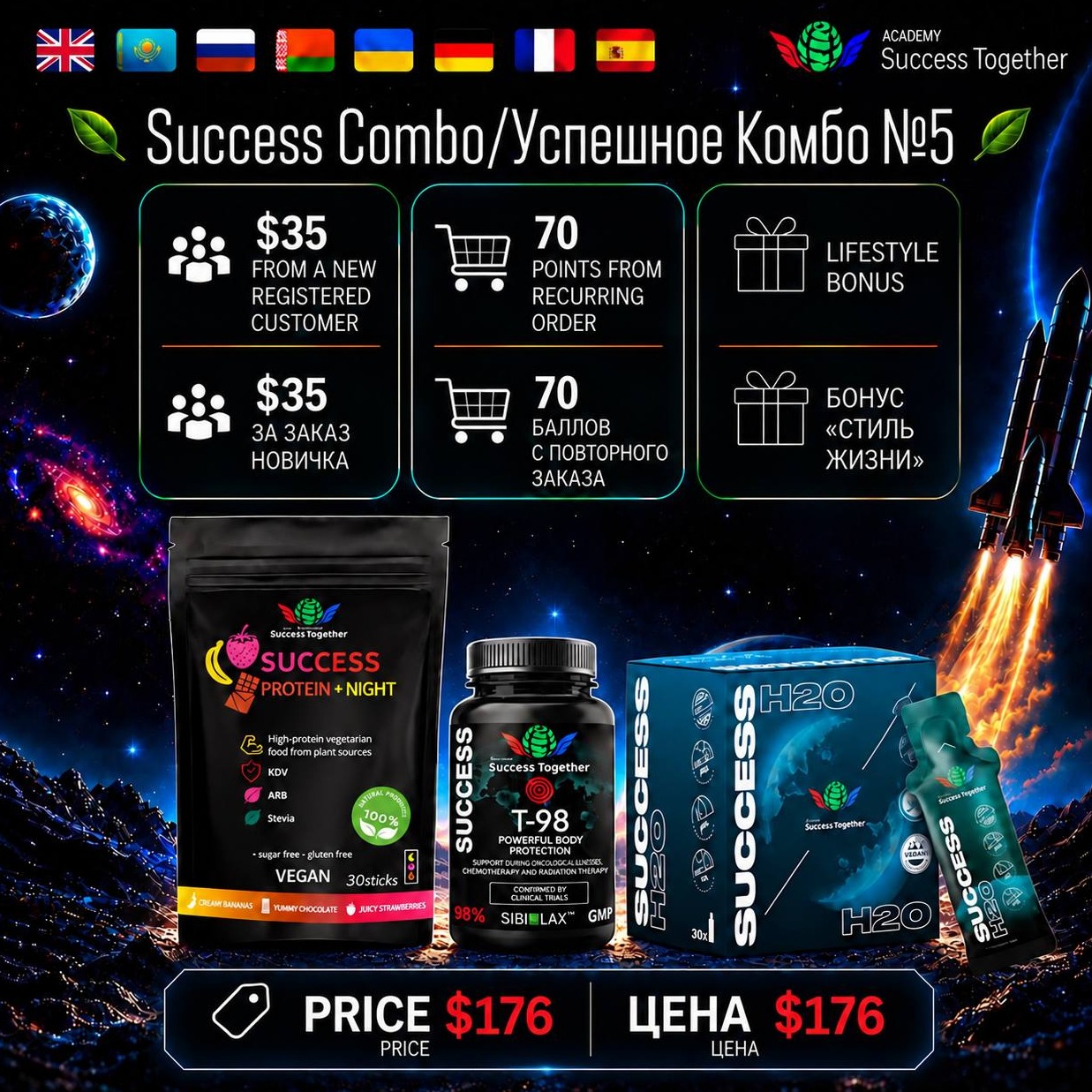 Success Protein Night + T98 + H2O